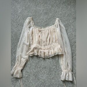 Adorable cream and sparkle long sleeve altar’d state